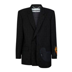 NWT Off-White Tonal Logo Oversized Equipment Blazer Jacket 50EU/40US $1695.00
